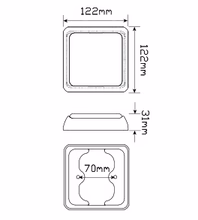 LED Autolamps 100RM  dimensions